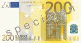 Bankovka 200 € (přední strana)