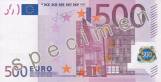 Bankovka 500 € (přední strana)