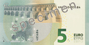 Bankovka 5 € série Europa (zadní strana)