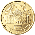 Rakousko, mince 20 centů