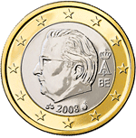 Belgie, mince 1 euro