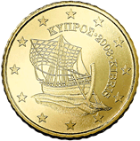 Kypr, mince 50 centů