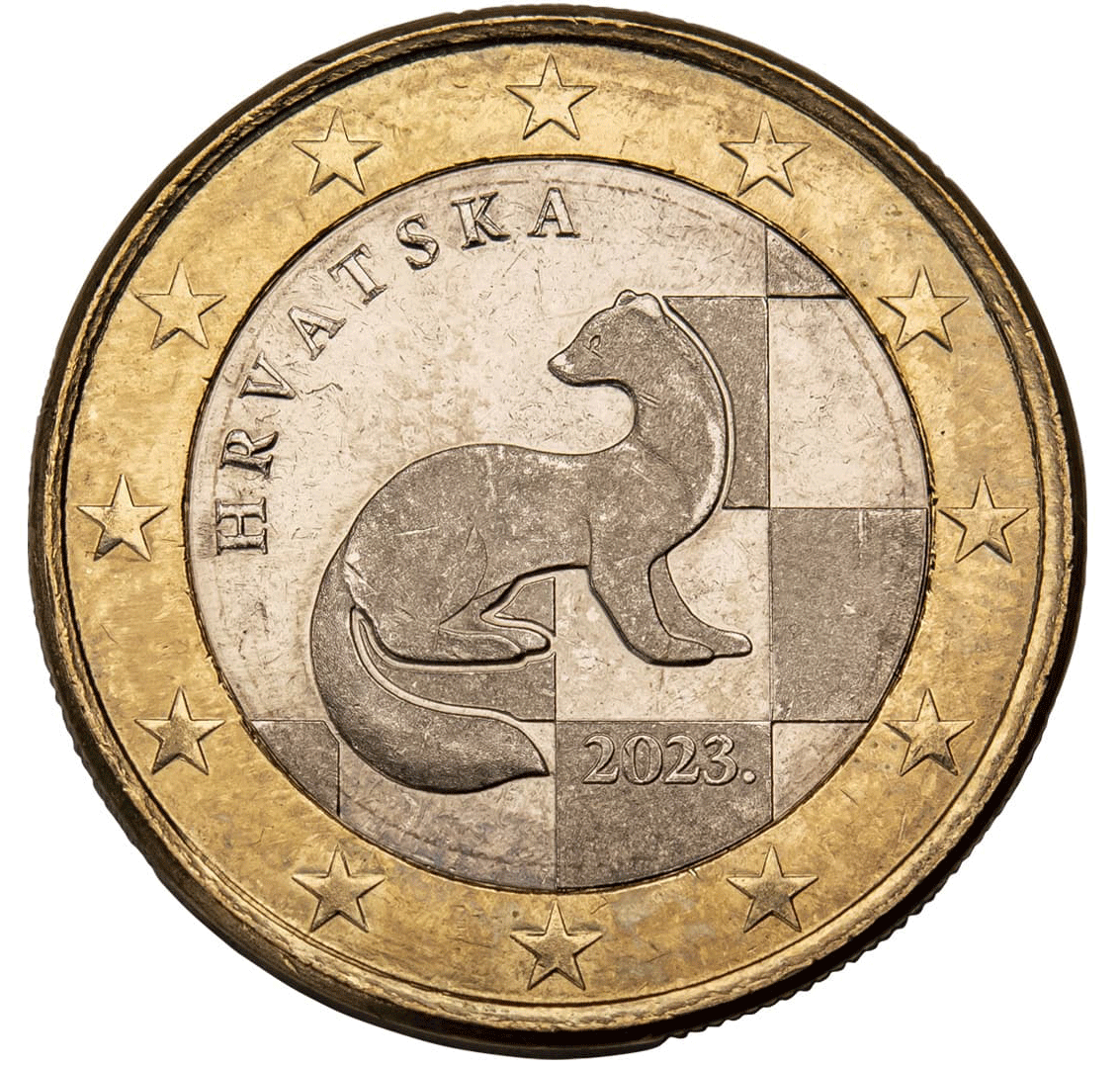 Chorvatsko, mince 1 euro