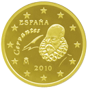 Španělsko, mince 10 centů