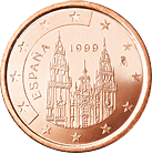 Španělsko, mince 5 centů