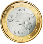 Estonsko, mince 1 euro