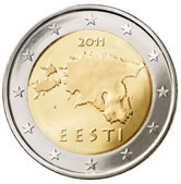 Estonsko, mince 2 euro