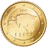 Estonsko, mince 50 centů