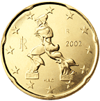 Itálie, mince 20 centů
