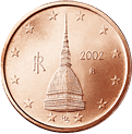 Itálie, mince 2 centy