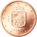 Lotyšsko, mince 2 centy