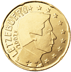 Lucembursko, mince 20 centů