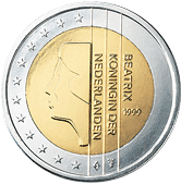 Nizozemsko, mince 2 euro