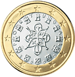 Portugalsko, mince 1 euro