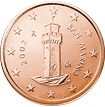 San Marino, mince 1 cent