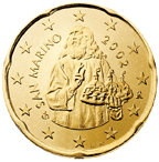 San Marino, mince 20 centů
