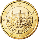 Slovensko, mince 10 centů