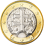 Slovensko, mince 1 euro