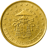 Vatikán, mince 50 centů