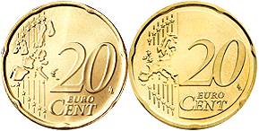 Společná strana dvaceticentové euromince