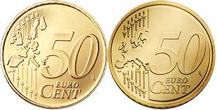 Společná strana padesáticentové euromince